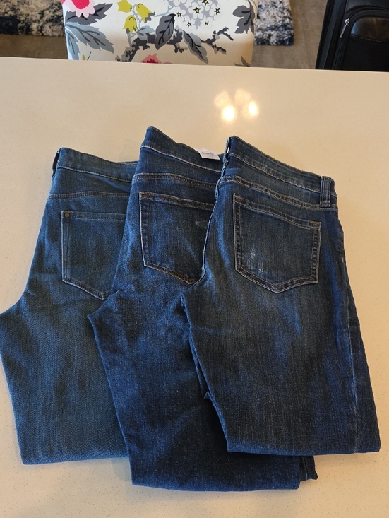 GAP Denim - 3 Pair Women's Skinny Jeans in Dark Blue Denim